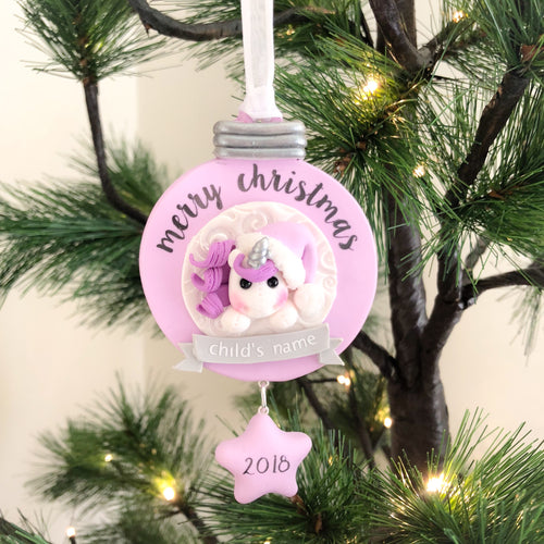 Christmas Unicorn Hanging Decoration